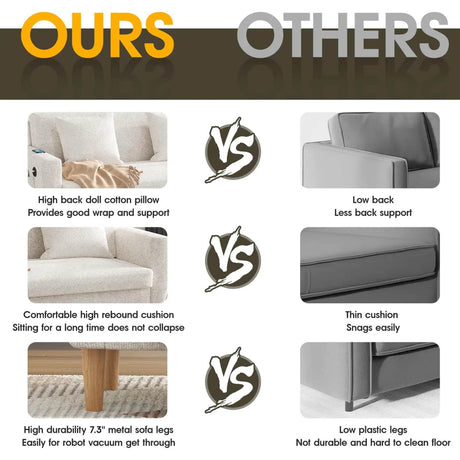 Modern Plush Living Room Loveseat Sofa - Sleep Galleria