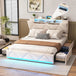 Upholstered Bed Frame With Storage Drawers Charging Station - Vabches - Sleep Galleria