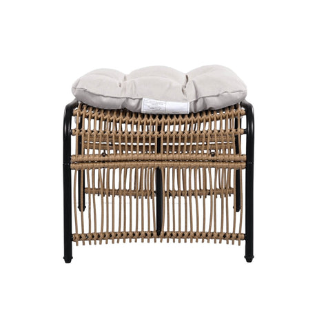 3 - Piece Wicker Outdoor Patio Furniture Set With Cushions - Veluna - Sleep Galleria
