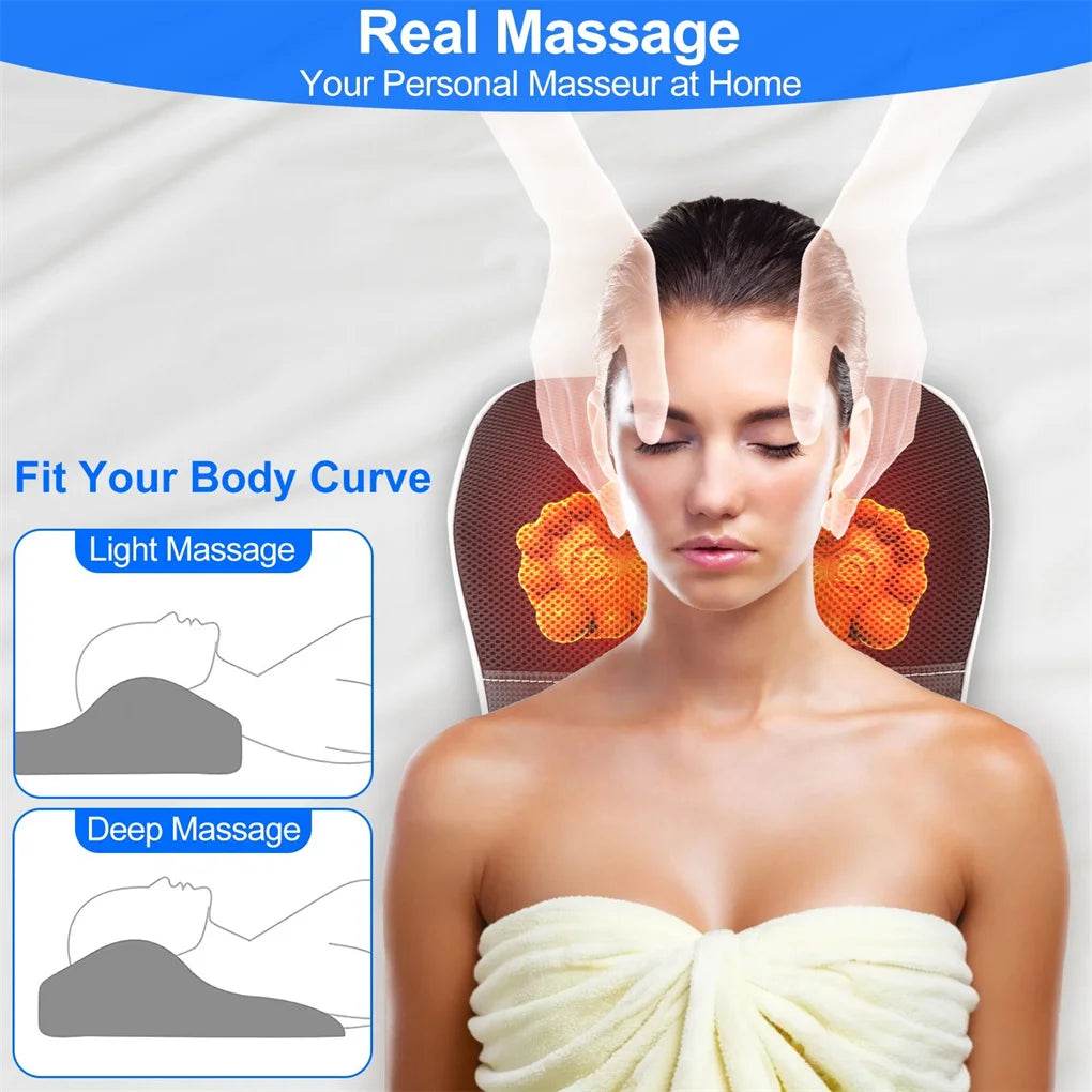 3D Heated Back Massager With Kneading Massage - Veluna - Sleep Galleria