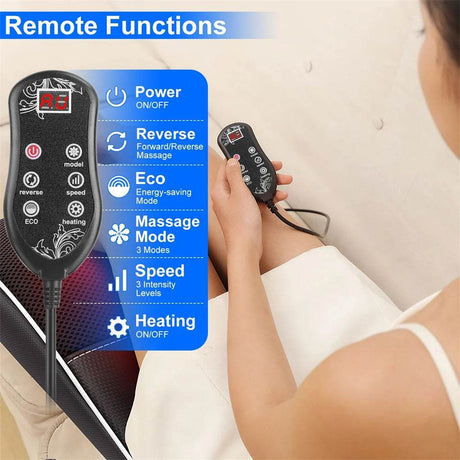 3D Heated Back Massager With Kneading Massage - Veluna - Sleep Galleria