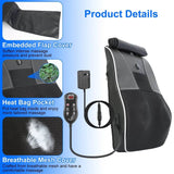3D Heated Back Massager With Kneading Massage - Veluna - Sleep Galleria
