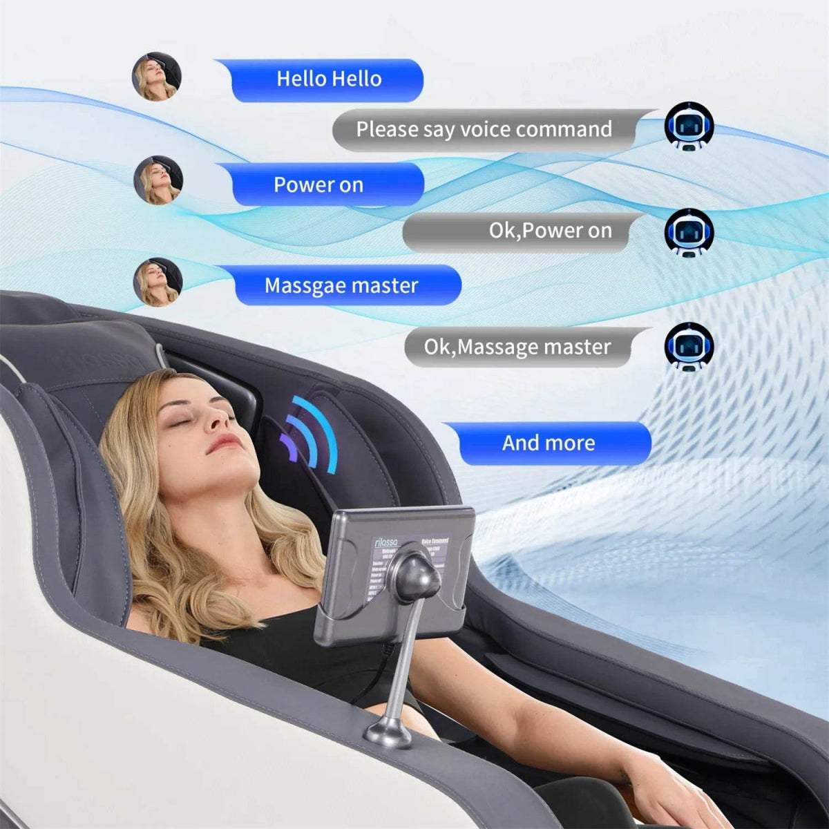 4D AI Voice Control Zero Gravity Massage Chair - Sleep Galleria