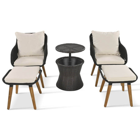 5-Piece Outdoor Patio Furniture Set With Cool Bar Table - Sleep Galleria