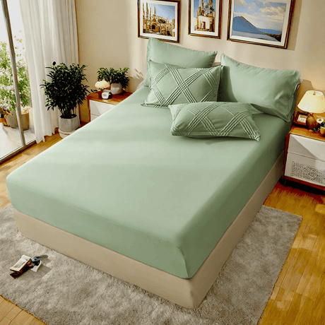 7 - Piece Extra Soft Quilted Polyester Bedding Set - Veluna - Sleep Galleria