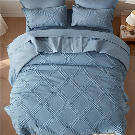 7 - Piece Extra Soft Quilted Polyester Bedding Set - Veluna - Sleep Galleria