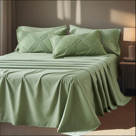 7 - Piece Extra Soft Quilted Polyester Bedding Set - Veluna - Sleep Galleria