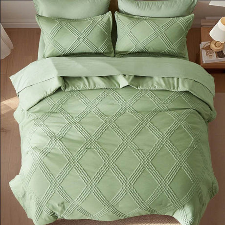 7 - Piece Extra Soft Quilted Polyester Bedding Set - Veluna - Sleep Galleria