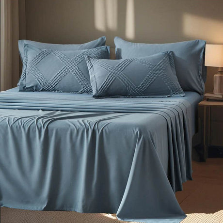 7 - Piece Extra Soft Quilted Polyester Bedding Set - Veluna - Sleep Galleria