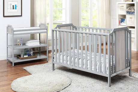 Convertible 3 - in - 1 Wood Dual - Tone Baby Crib - Veluna - Sleep Galleria