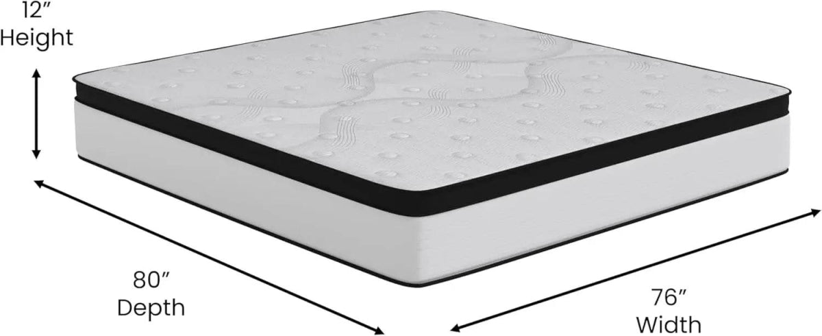 Extra Firm 12-Inch Hybrid Memory Foam Mattress - Sleep Galleria