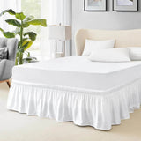 Fade - Resistant Microfiber Polyester Bed Skirt With Elastic - Veluna - Sleep Galleria