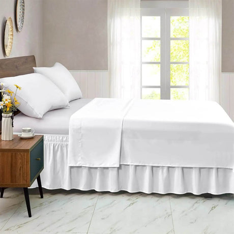Fade - Resistant Microfiber Polyester Bed Skirt With Elastic - Veluna - Sleep Galleria