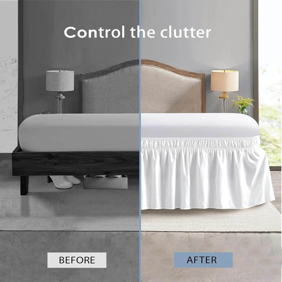 Fade - Resistant Microfiber Polyester Bed Skirt With Elastic - Veluna - Sleep Galleria