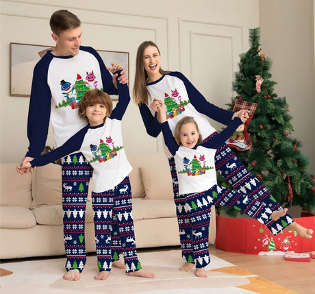 Family Matching Cotton Long Sleeve Pajamas - Veluna - Sleep Galleria