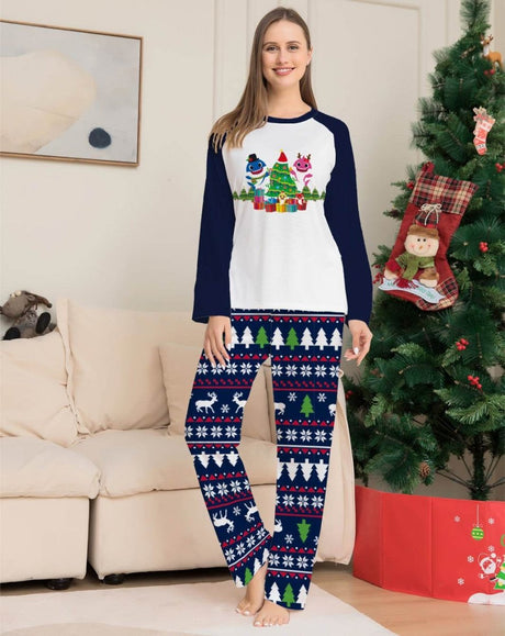 Family Matching Cotton Long Sleeve Pajamas - Veluna - Sleep Galleria