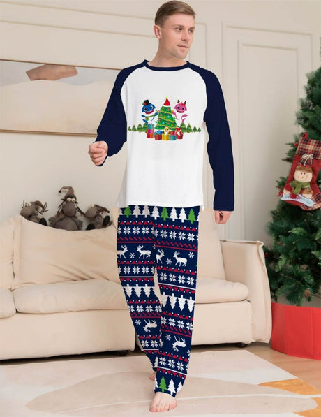 Family Matching Cotton Long Sleeve Pajamas - Veluna - Sleep Galleria