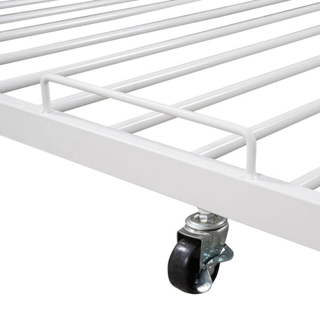 Full Metal Platform Bed Frame With Trundle USB Ports - Veluna - Sleep Galleria