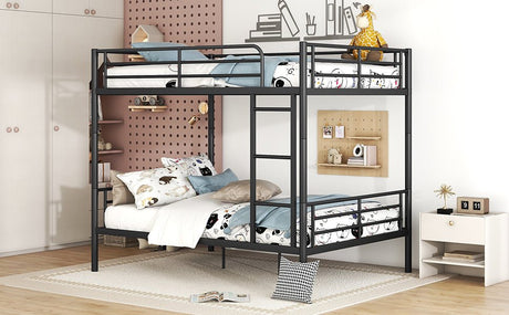 Full Over Full Iron Contemporary Metal Bunk Bed - Veluna - Sleep Galleria