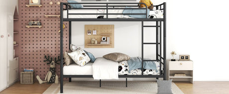 Full Over Full Iron Contemporary Metal Bunk Bed - Veluna - Sleep Galleria