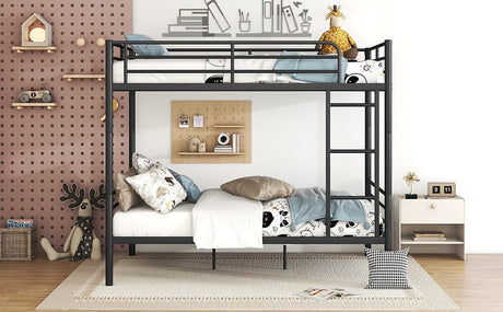 Full Over Full Iron Contemporary Metal Bunk Bed - Veluna - Sleep Galleria