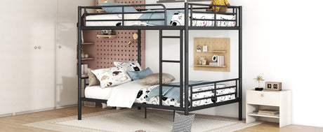 Full Over Full Iron Contemporary Metal Bunk Bed - Veluna - Sleep Galleria