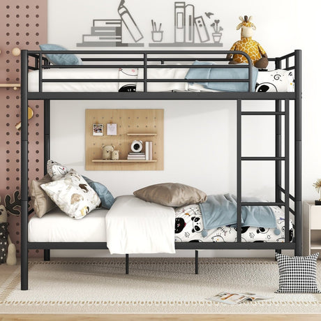 Full Over Full Iron Contemporary Metal Bunk Bed - Veluna - Sleep Galleria
