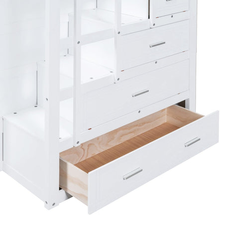 Full Over Full Solid Wood Bunk Bed With Trundle - Veluna - Sleep Galleria