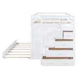 Full Over Full Solid Wood Bunk Bed With Trundle - Veluna - Sleep Galleria