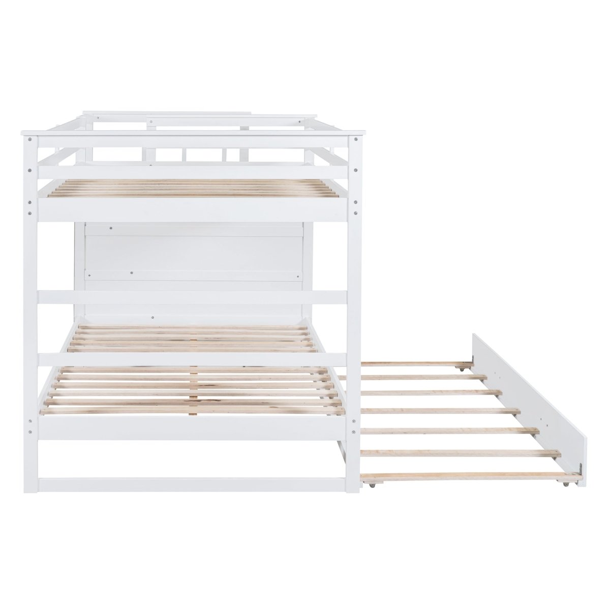 Full Over Full Solid Wood Bunk Bed With Trundle - Veluna - Sleep Galleria