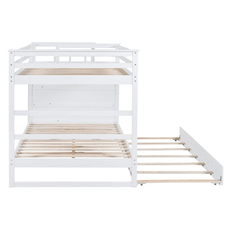 Full Over Full Solid Wood Bunk Bed With Trundle - Veluna - Sleep Galleria