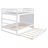 Full Over Full Solid Wood Bunk Bed With Trundle - Veluna - Sleep Galleria