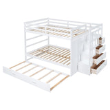 Full Over Full Solid Wood Bunk Bed With Trundle - Veluna - Sleep Galleria