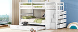 Full Over Full Solid Wood Bunk Bed With Trundle - Veluna - Sleep Galleria