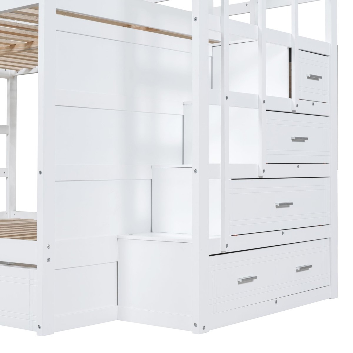 Full Over Full Solid Wood Bunk Bed With Trundle - Veluna - Sleep Galleria