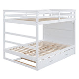 Full Over Full Solid Wood Bunk Bed With Trundle - Veluna - Sleep Galleria