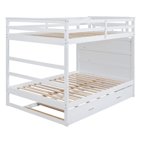 Full Over Full Solid Wood Bunk Bed With Trundle - Veluna - Sleep Galleria