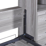 Full Size Gray Murphy Bed With Storage Drawers - Sleep Galleria