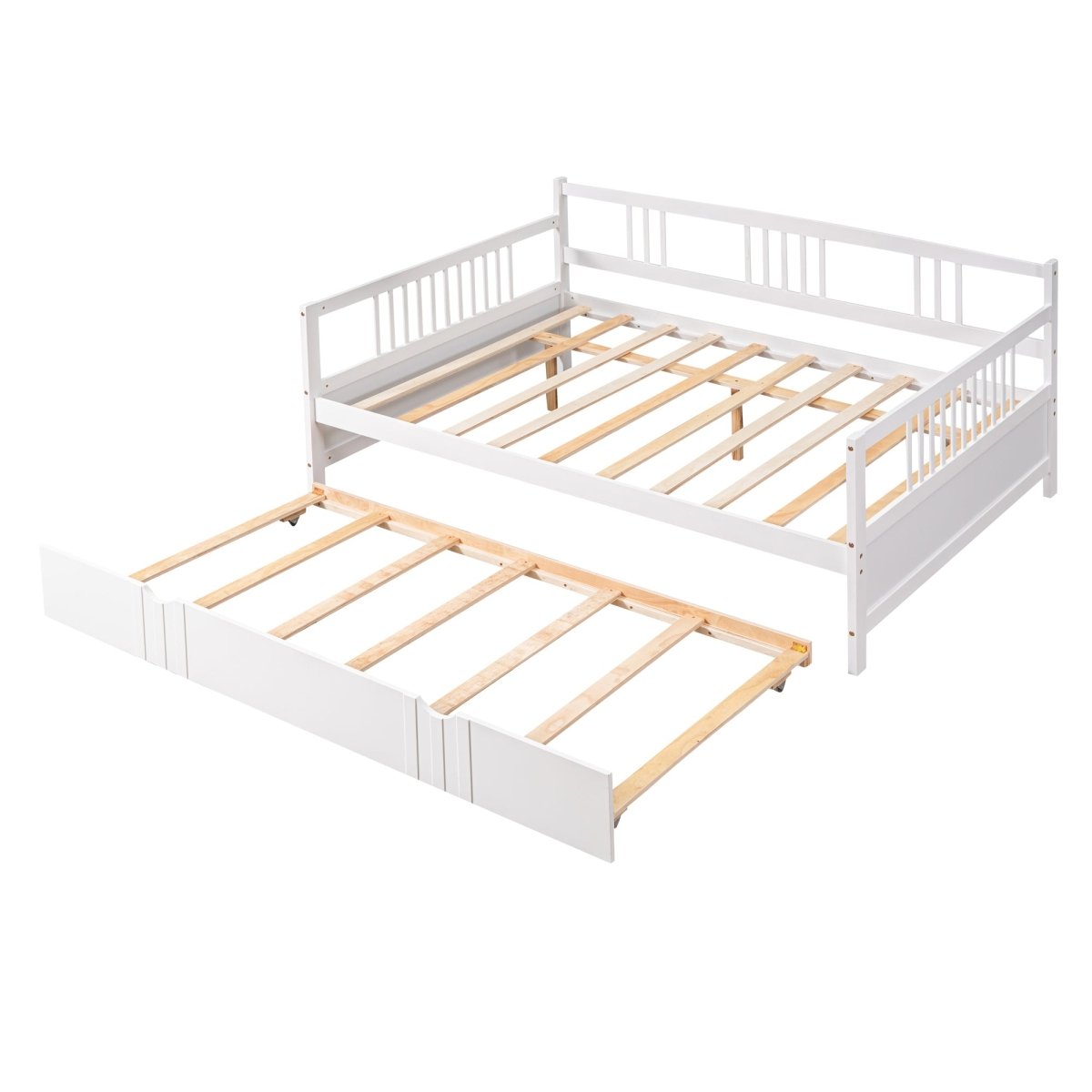 Full Size Solid Wood Daybed With Twin Trundle - Veluna - Sleep Galleria