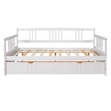 Full Size Solid Wood Daybed With Twin Trundle - Veluna - Sleep Galleria