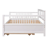 Full Size Solid Wood Daybed With Twin Trundle - Veluna - Sleep Galleria