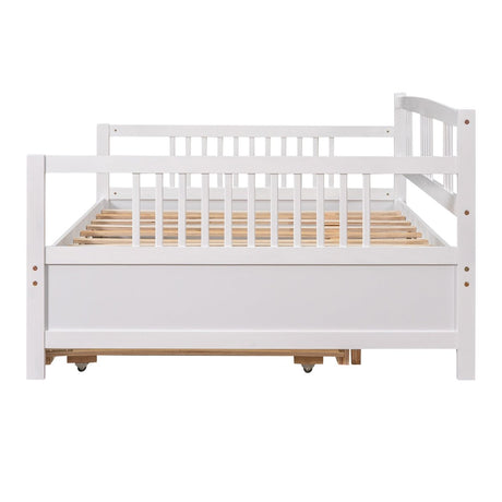 Full Size Solid Wood Daybed With Twin Trundle - Veluna - Sleep Galleria