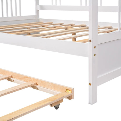 Full Size Solid Wood Daybed With Twin Trundle - Veluna - Sleep Galleria