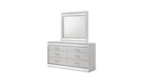 Glam Modern 5 - Piece Queen Wood Bedroom Set With LED Lighting - Veluna - Sleep Galleria