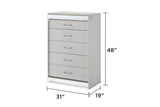 Glam Modern 5 - Piece Queen Wood Bedroom Set With LED Lighting - Veluna - Sleep Galleria