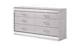 Glam Modern 5 - Piece Queen Wood Bedroom Set With LED Lighting - Veluna - Sleep Galleria