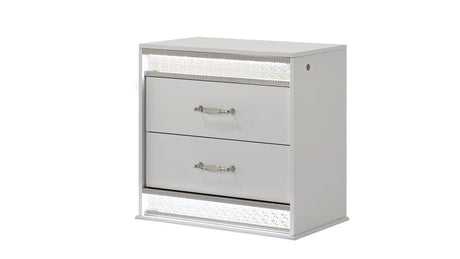 Glam Modern 5 - Piece Queen Wood Bedroom Set With LED Lighting - Veluna - Sleep Galleria