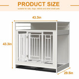Heavy Duty Wooden Dog Crate Furniture With Storage - Sleep Galleria