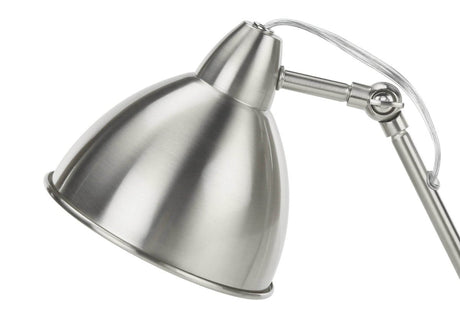 Industrial Nickel Metal USB Port Table Lamp - Sleep Galleria