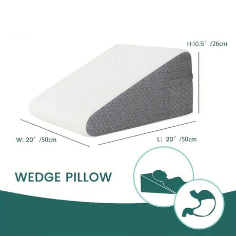 Memory Foam Soft Triangle Bed Wedge Pillow for Sleeping - Veluna - Sleep Galleria
